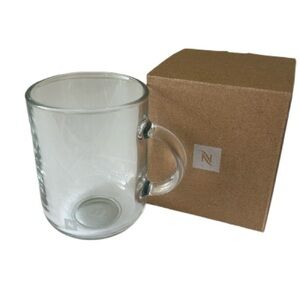 1 New Nespresso Vertuo Glass Cup Mag W Handle NIB